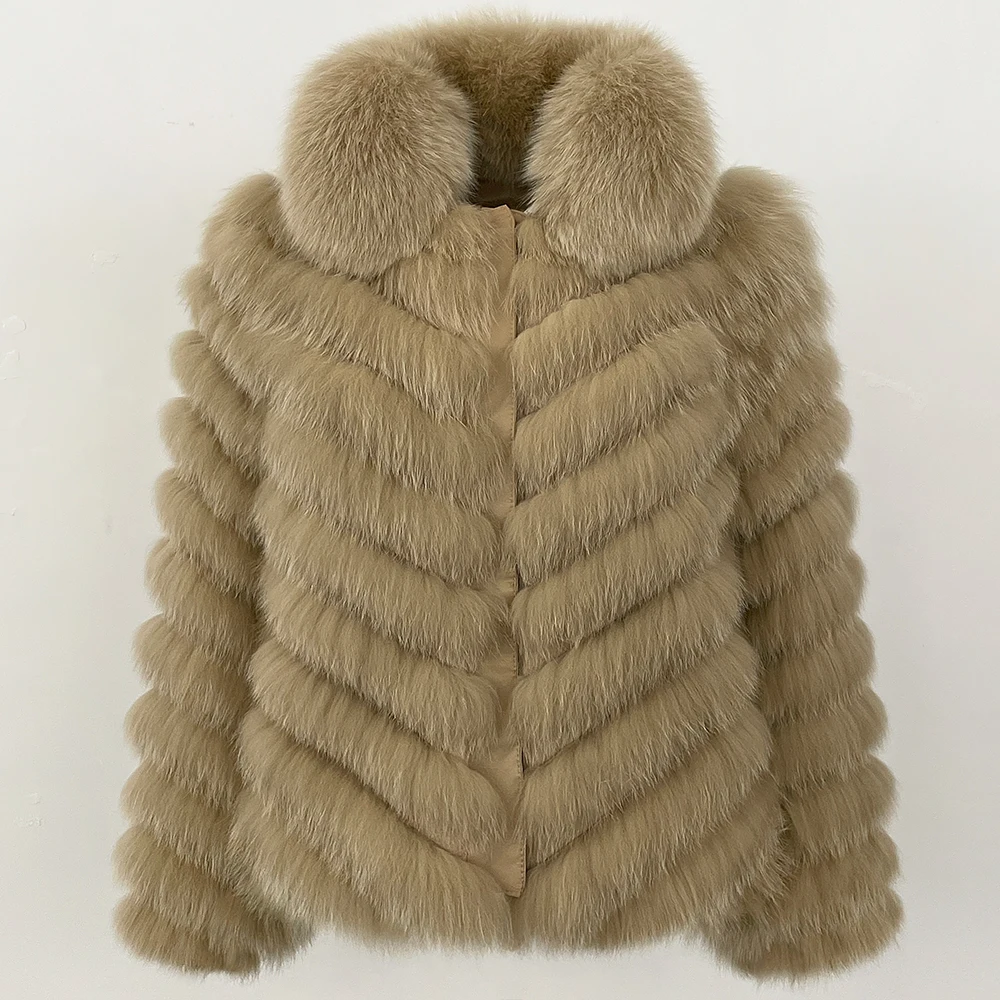 MENINA 2025 Nuovo Abbigliamento Invernale Donna Giacca di Pelliccia di Volpe Naturale Moda Caldo Cappotto di Pelliccia Reale Manica Lunga Stile di Lusso Streetwear Lady