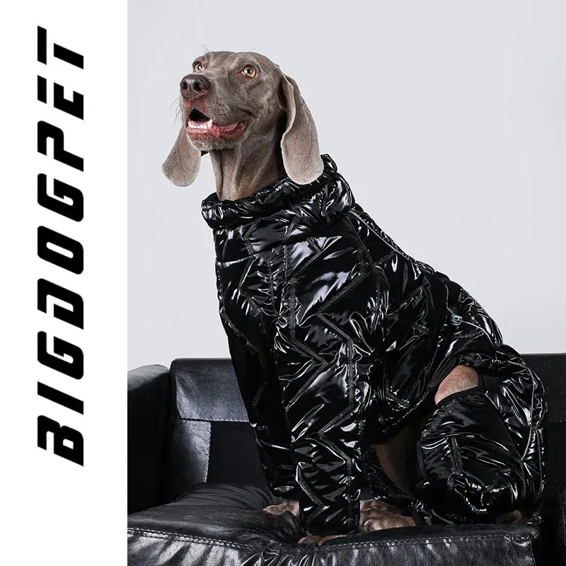 

Парки для собак в холодную погоду, зимнее утепленное хлопковое пальто для домашних животных для больших пород - четыре ноги с покрытием живота, теплый наряд для щенка для уиппета