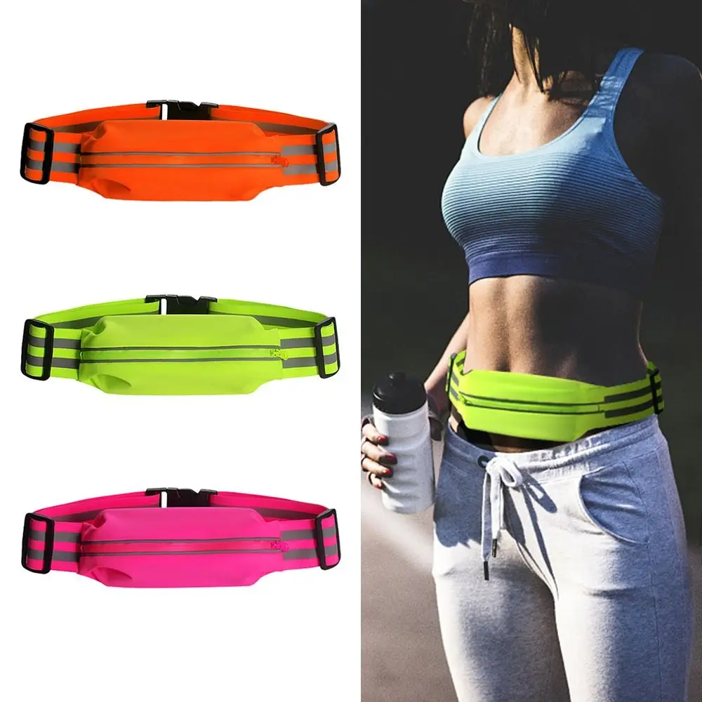 

Multicolor Running Waist Bags Elastic Reflection Strip Sports Bags Large Capacity Waterproof Running Belt Bag