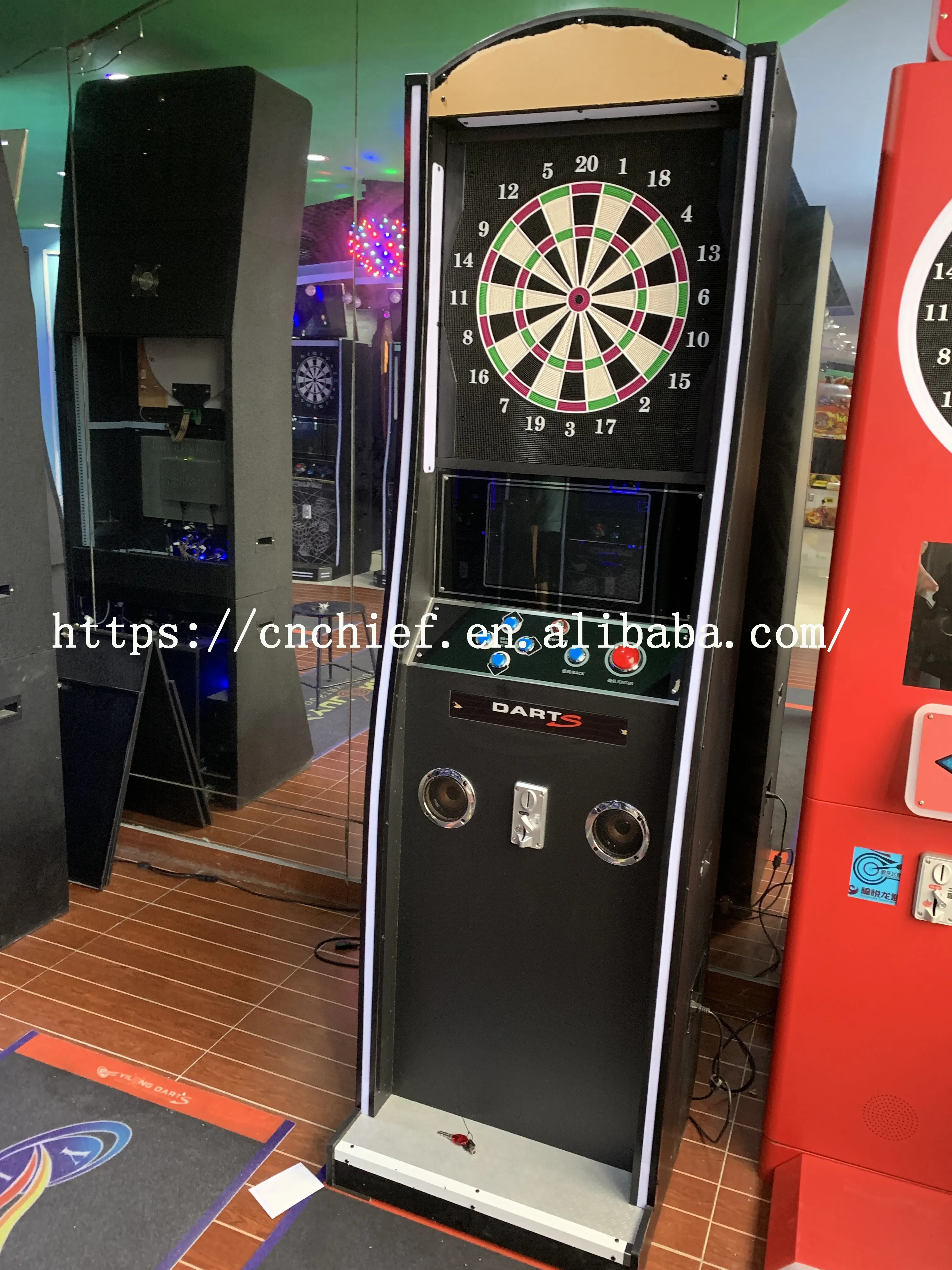 Hot selling Coin Operated Indoor Sport Amusement Arcade Electronic Soft Dart Board Machine For Club For amusement