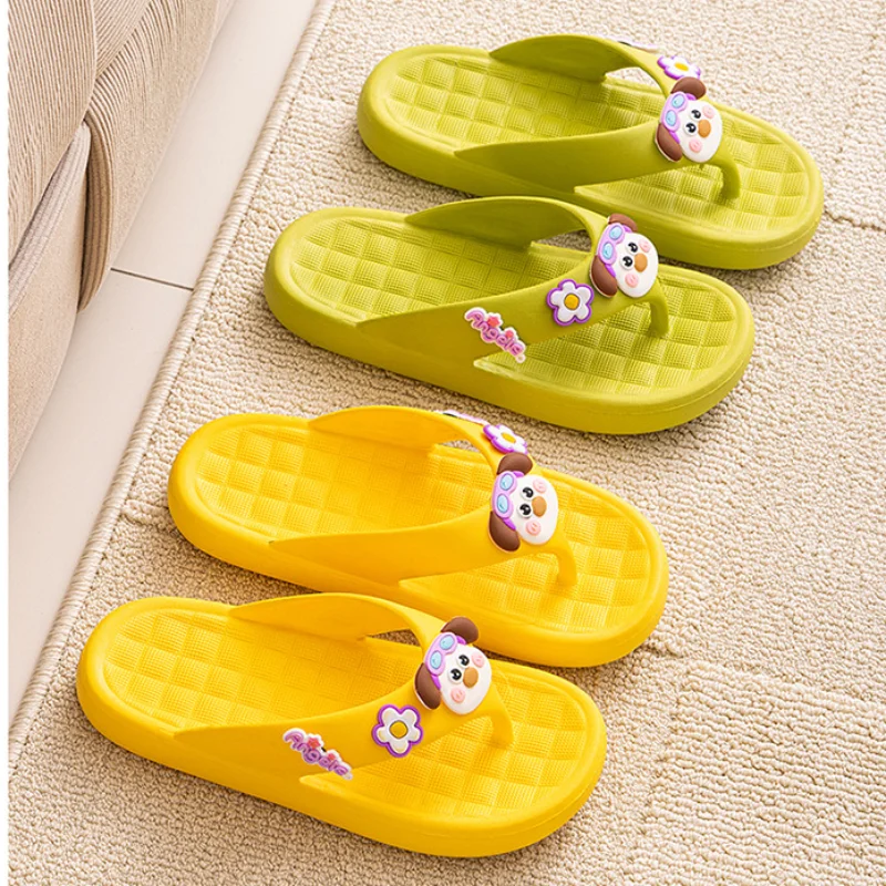 Women Slippers Summer New Fashion Flip Flop Soft Sole Anti Slip Thick Sole Cartoon Home Free Shipping Outdoor Beach Slippers