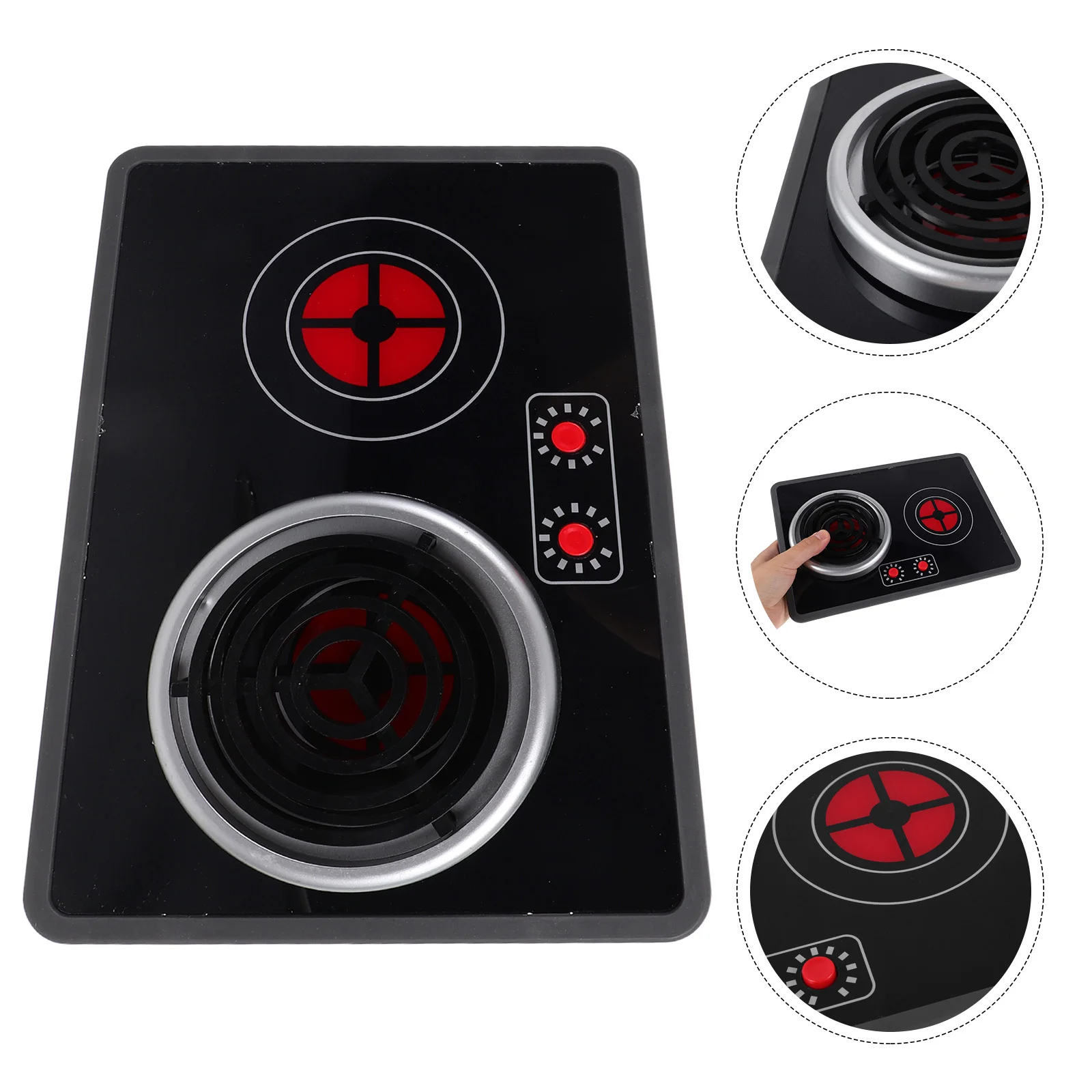 1 set 1 set kinderkeukenfornuis lichtgevende inductiekookplaat fantasiespel spel spelen kookfornuis licht geluidseffect peuter veilig