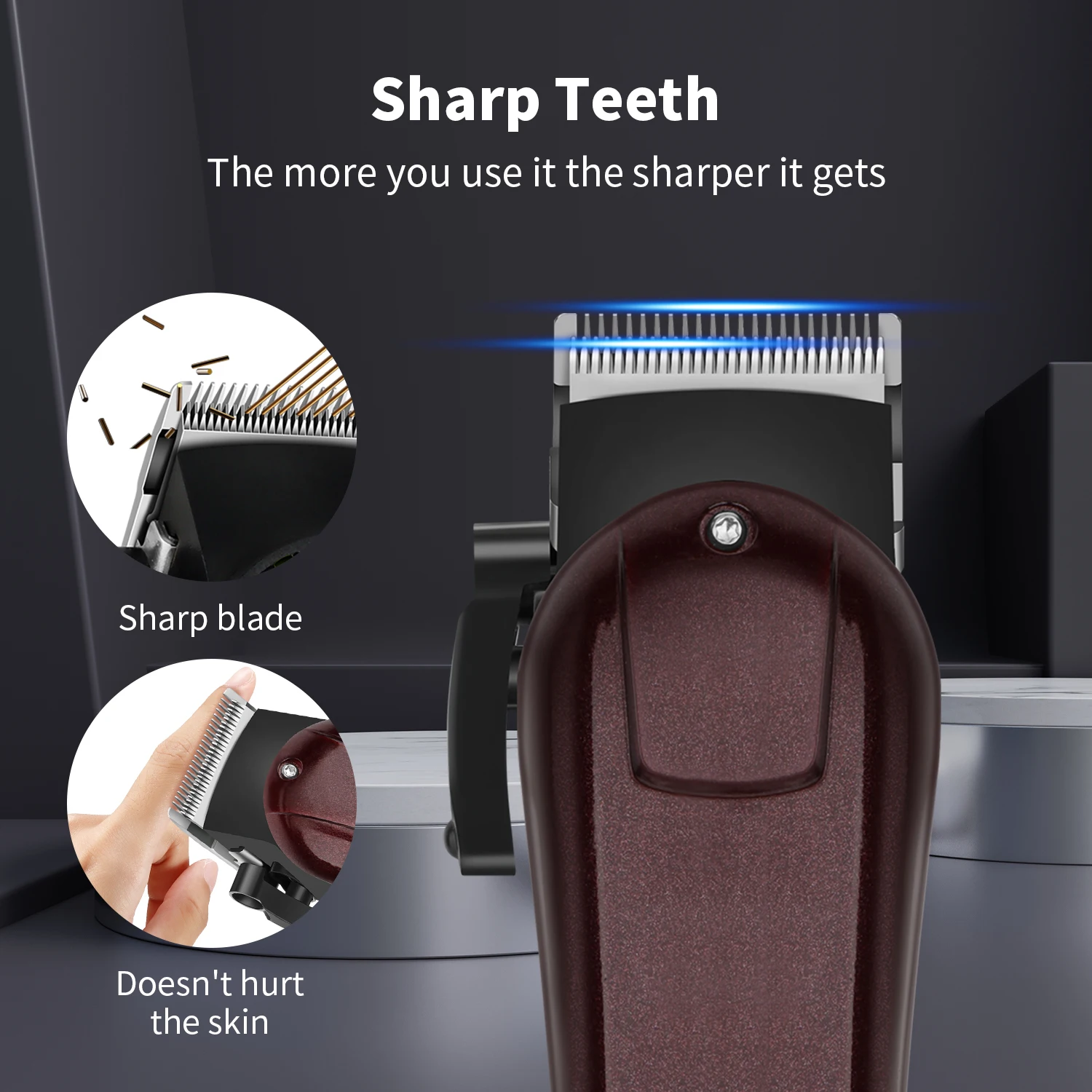 

Men's Hair Clipper USB Rechargeable Balding Styling Trimmer Create Sleek, Oily Hairstyles