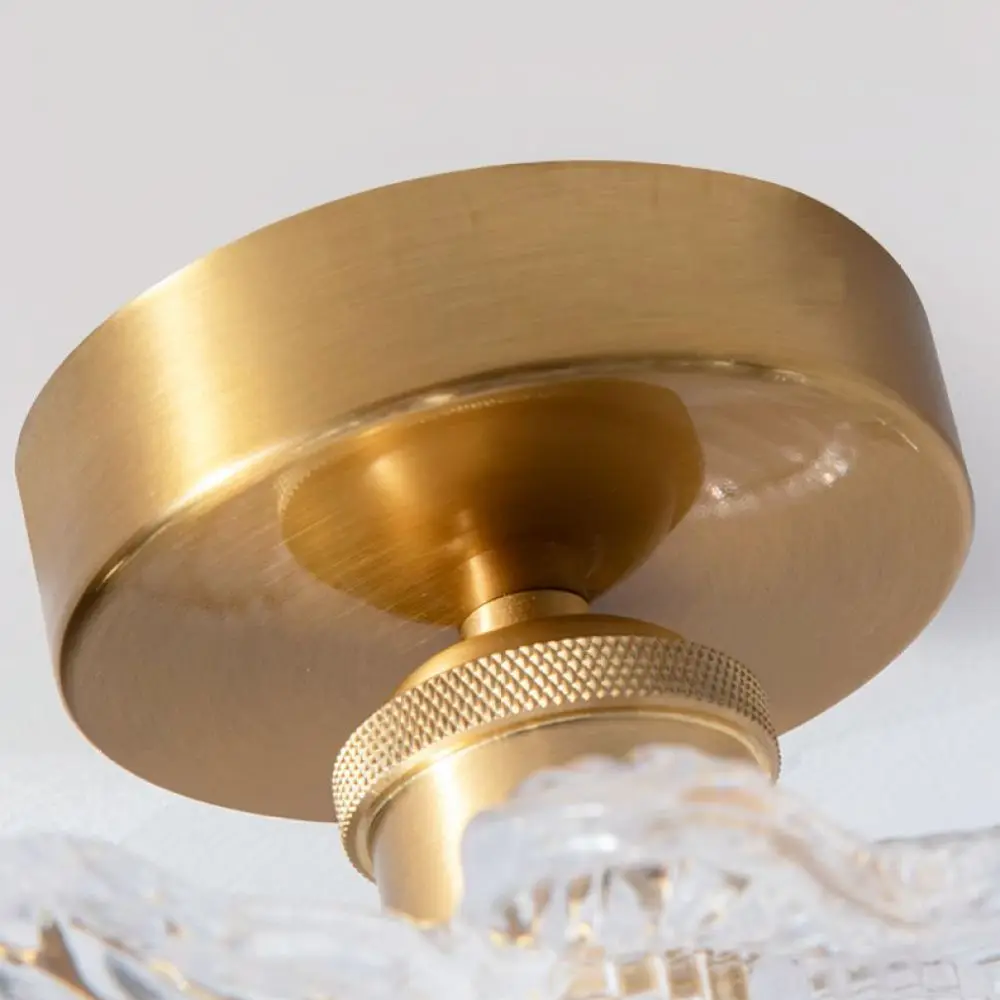 French Vintage Flower Ceiling Light LED Flush Mount Lighting Fixture For Hallway Aisle Balcony Porch Staircase Closet Home