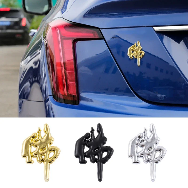 Metal Buddha Word Car Body Side Emblem Rear Trunk Badge Sticker For Jeep Lexus Honda Mazda KIA Mercedes Benz Audi Honda MG