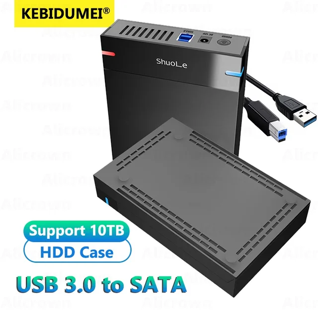 Obudowa dysku twardego 3.5 2.5 SATA do USB 3.0 Adapter Zewnętrzna obudowa dysku twardego Czytnik do 5 Gb/s 10 TB HDD Obudowa HD 3.5 HDD Obudowa do PC