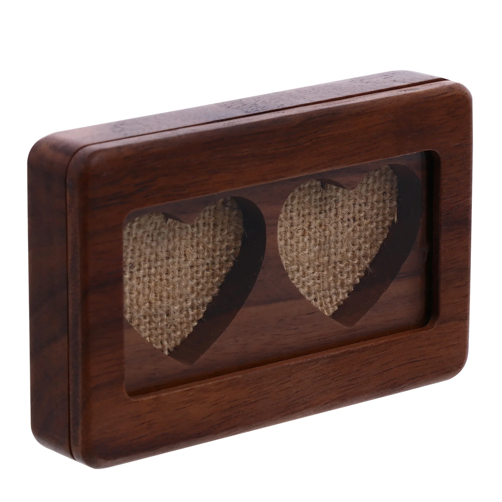 

Wooden Jewelry Box Heart Design For Ring Earrings Necklace Storage Valentine Gift Case Engagement Wedding Display Box