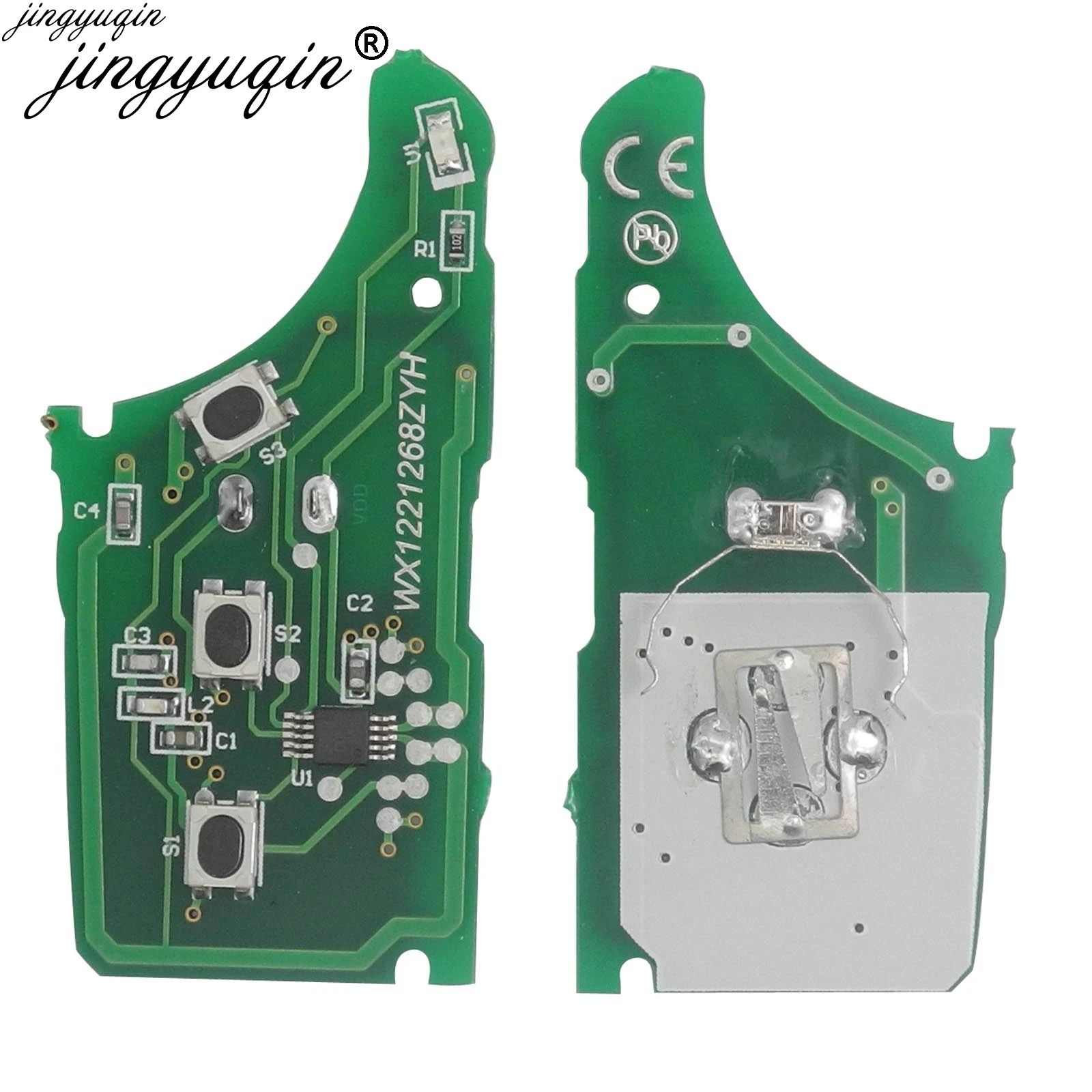 Jingyuqin Car Remote Key Suit for HYUNDAI i30 IX35 for KIA K2 K3 HA-T005 CE0678 433MHz ID46 Transponder Chip