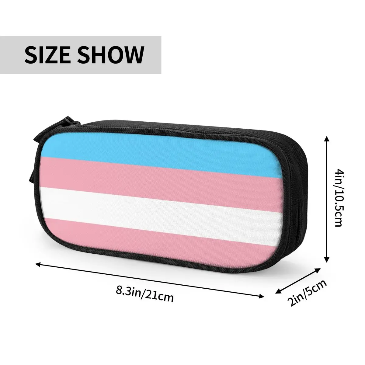 トランスジェンダーフラッグLGBTプライドペンケース新ボヘミアンレインボーyaoiペンホルダーバッグ学生用大容量オフィスジッパーペンケース