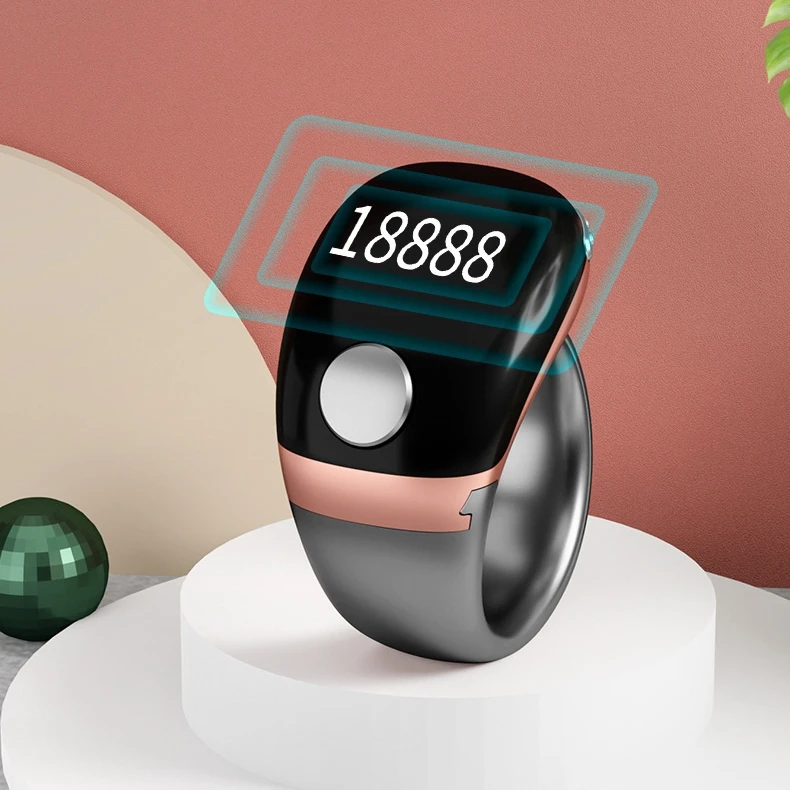 Intelligent Digital Tally Rings Electronic Counter For Outdoor Running And Indoor Workouts Prayer Beads Fitness Tracking