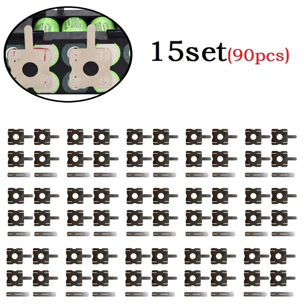 

Lithium Battery Pack Nickel Strip Replace 15set(90pc) Spot Welding Nickel Sheet U-Shaped Battery Plating Nickel Sheet