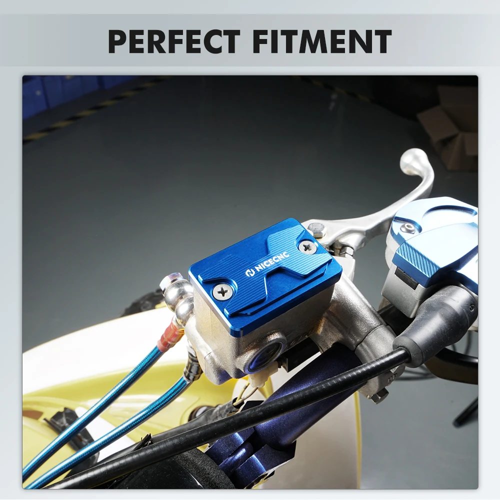 NICECNC For Yamaha Raptor 700 2013-2026 Front Brake Reservoir Fluid Cover YFZ450R TRX400X TRX700XX TRX250X 300X Grizzly Aluminum
