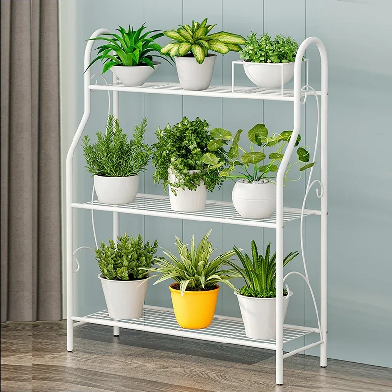 Norse Ironwork Plant Shelves Living Room Floor Type Multilayer Flower Shelf Plant Shelves Indoor Balcony Furniture Soporte
