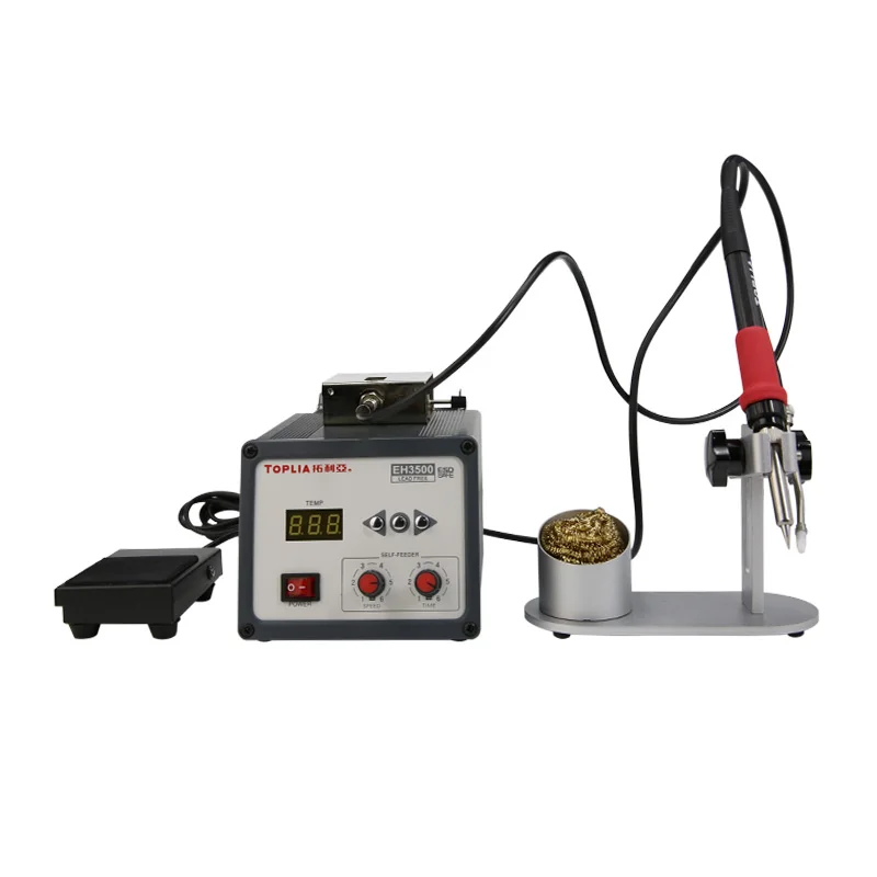 

TOPLIA Smart Digital Tin-Feeding Temperture-Controlled Soldering Station 120W EH3500 Microcomputer Control