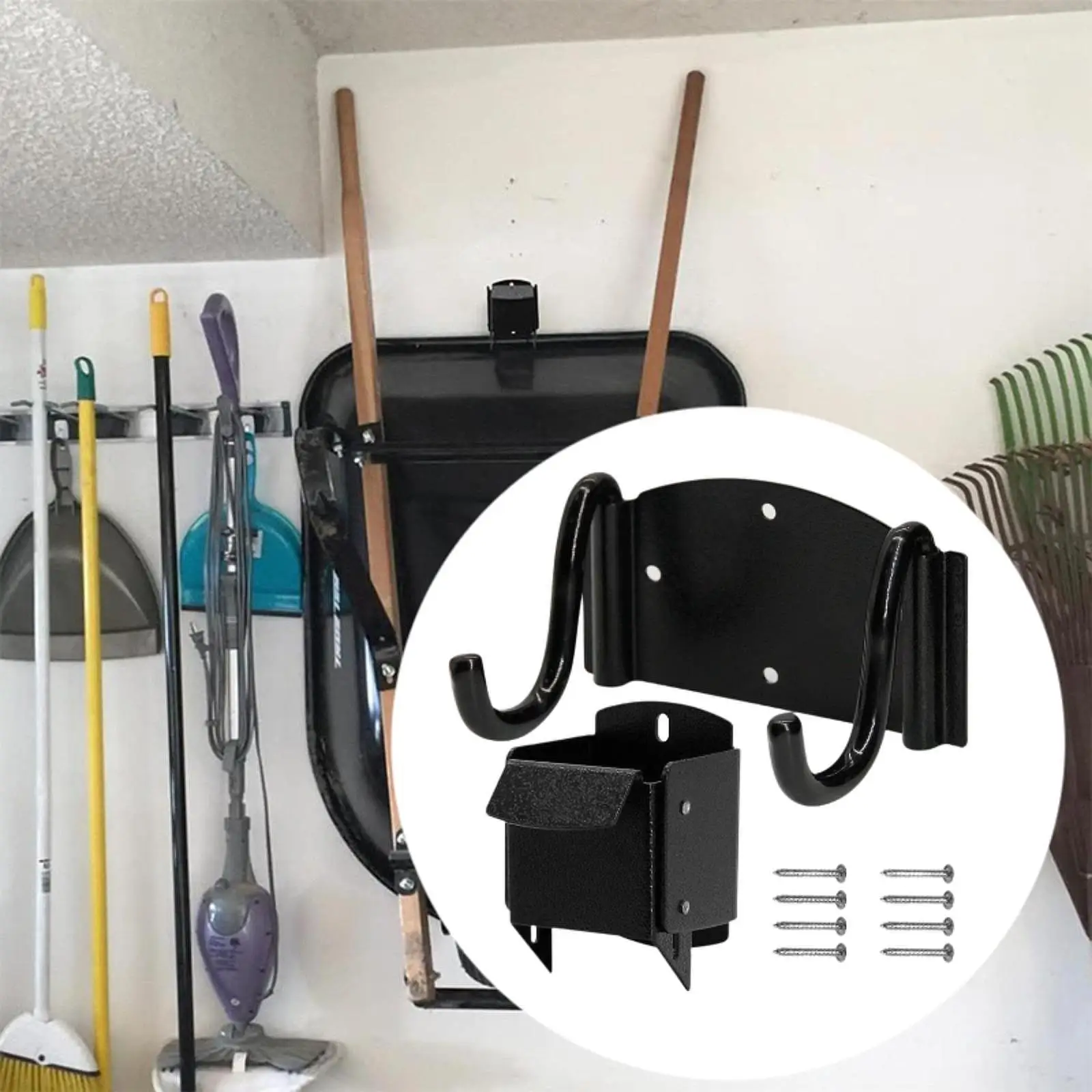 Wheelbarrow Storage Bracket Convenient Storage Hook for Shed Workshop