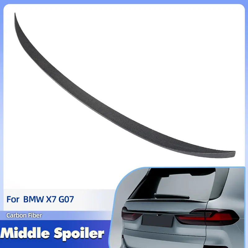 

Car Rear Middle Spoiler Wings Full Carbon Fiber for BMW X7 G07 2019-2024 Racing Rear Spoiler Mid Trunk Wing Lip Body Kit