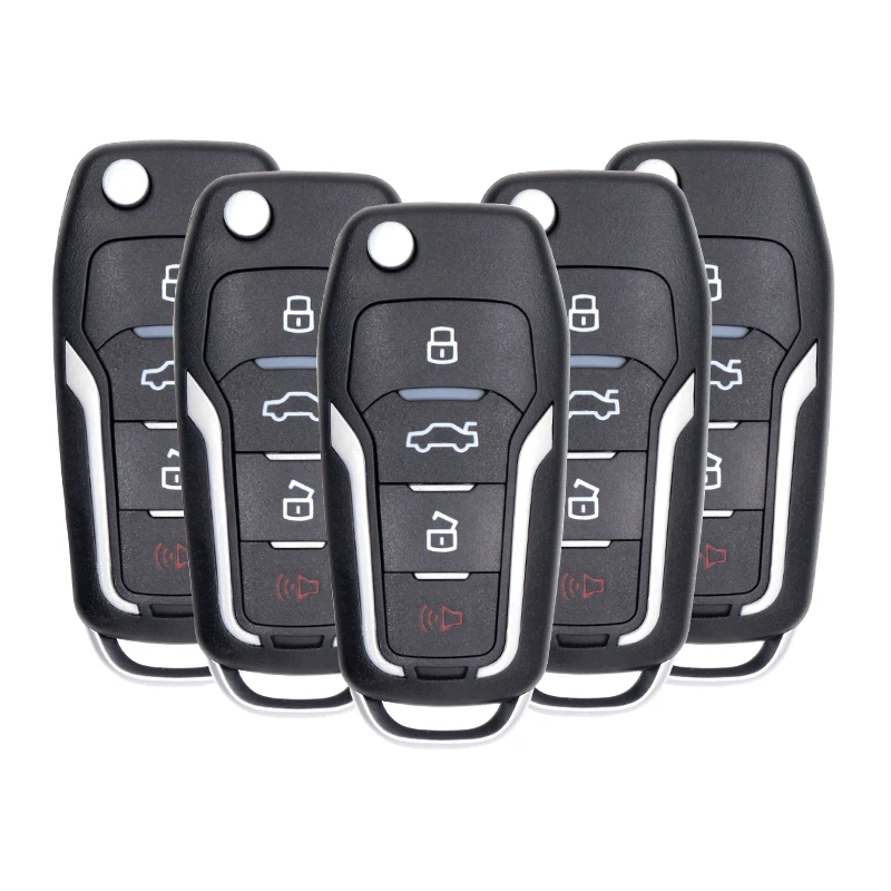 315/433MHZ  CWTWB1U331 ASK Car Key for Ford Sliver 4 Buttons Remote Fob Modified Vehicle Key with Chip4D63/80bit Car Control Key