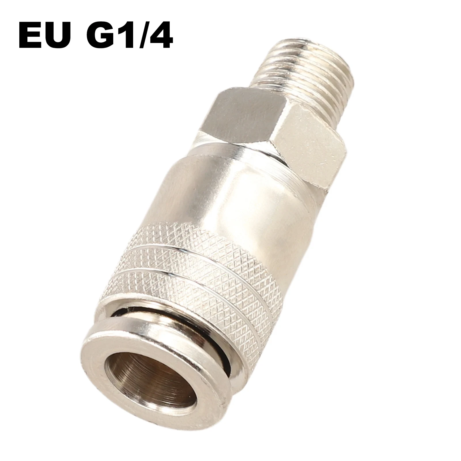 304 Stainless Steel Pneumatic Fitting Coupling Hose Quick Release Compressor Connector G1/4 Male Thread  EU Standard