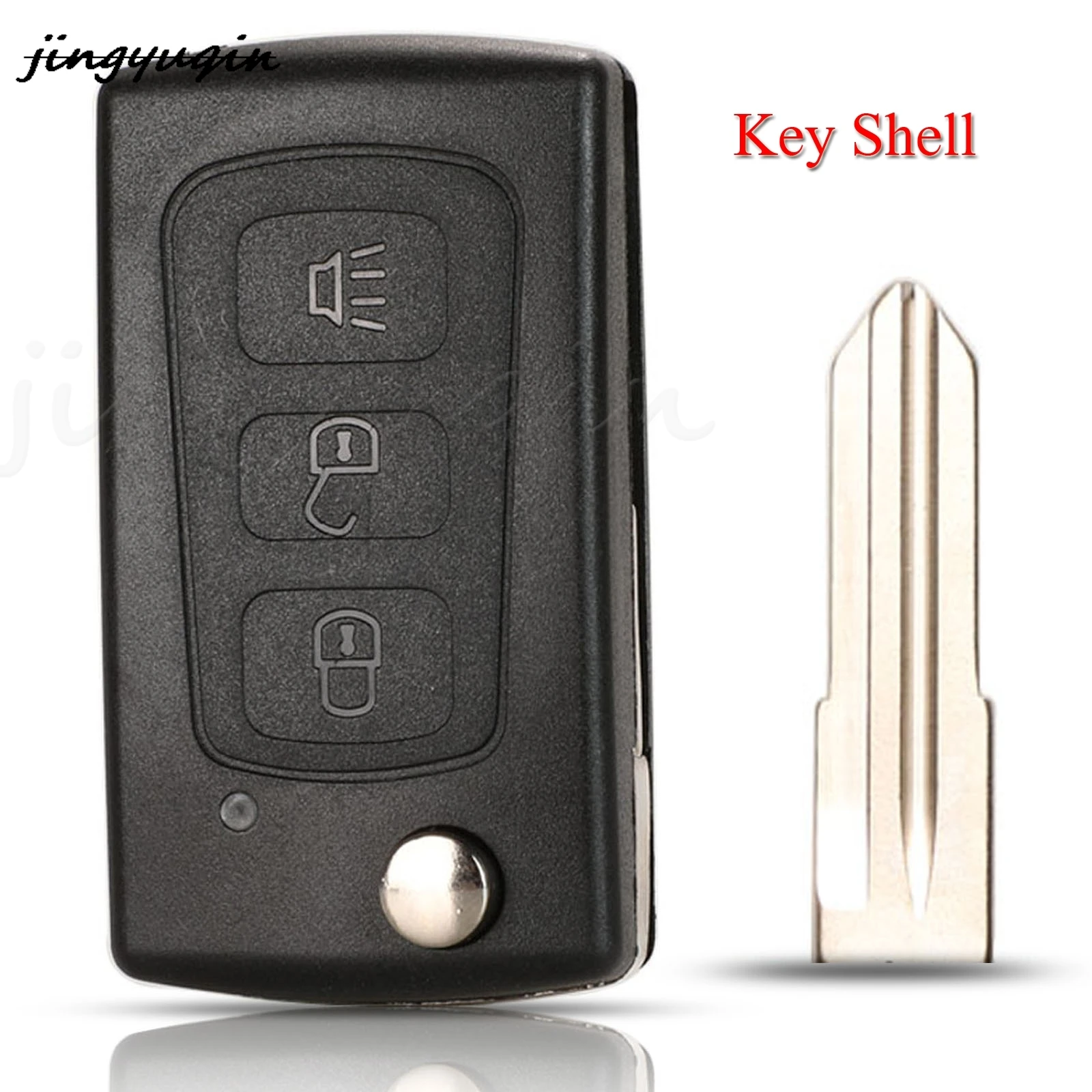 

jingyuqin 3 Buttons Flip Folding Remote Key Case Shell For Great Wall Hover Haval H3 H5 Keyless Entry Fob Key Cover Replacement