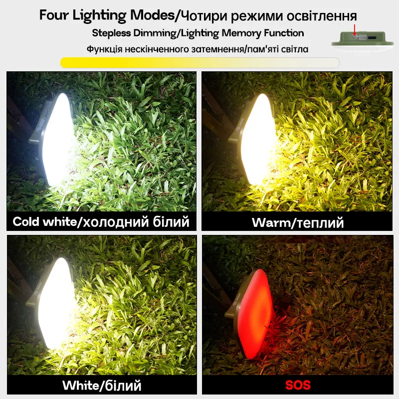 MOSLIGHTING LED مصباح ذكي قابل لإعادة الشحن فانوس التخييم RGB WiFi App التحكم عكس الضوء التحكم الصوتي العمل في الهواء الطلق شنق مصباح الخيمة