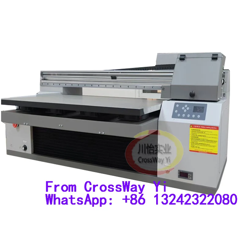 New Model CY-6090 Three Head TX800 XP600 Flatbed UV Printer With C M Y K W V From CrossWay Yi