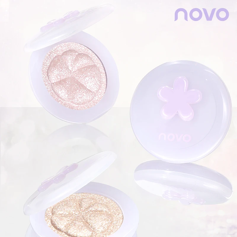 Peach Moonlight Highlighter Eyeshadow Palette Face and Body Brighten Chameleon Glitter White Champagne Natural Contour Makeup