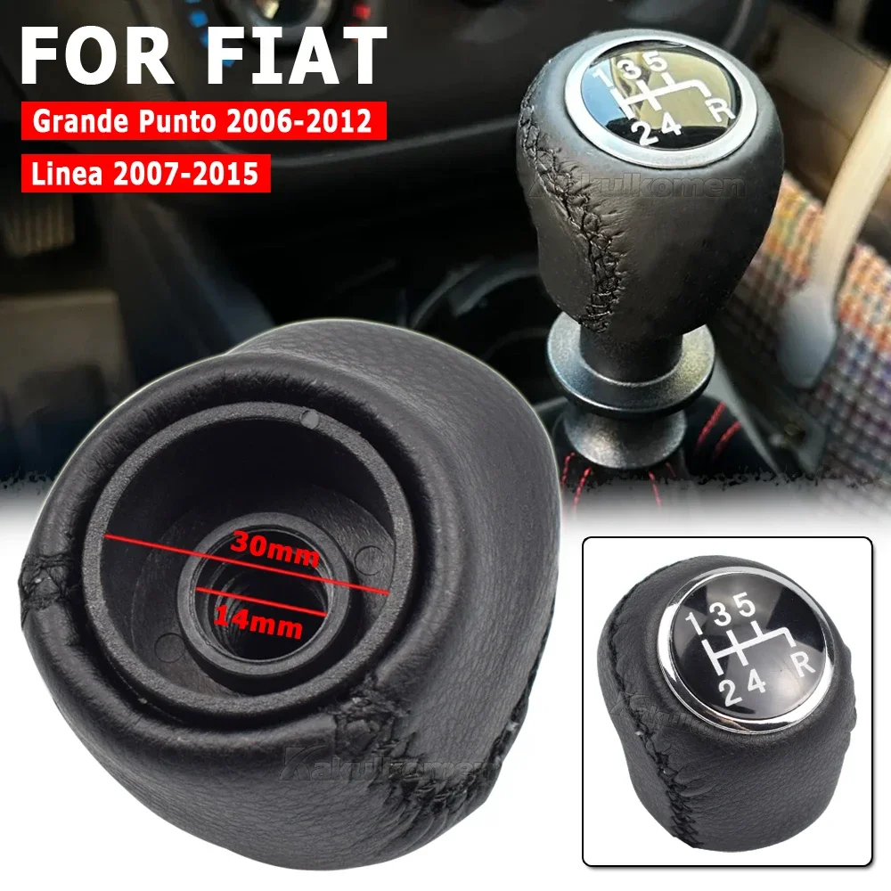 5 Speed Gear Shift Knob Stick Head Car Gear Shift Lever Handle FOR FIAT GRANDE PUNTO 2006-2012 FIAT LINEA 2007-2015