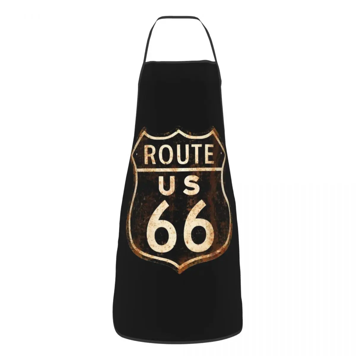 Custom US Route 66 Funny Apron for Women Men California Sign Adult Unisex Chef Bib Tablier Cuisine Cooking Baking Gardening