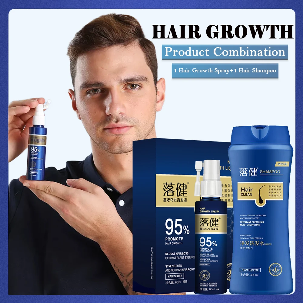 Tratamento da perda de cabelo shampoo controle de óleo para o crescimento do cabelo essência anti perda de cabelo shampoo produtos de cuidado de cabelo thickner soro do cabelo