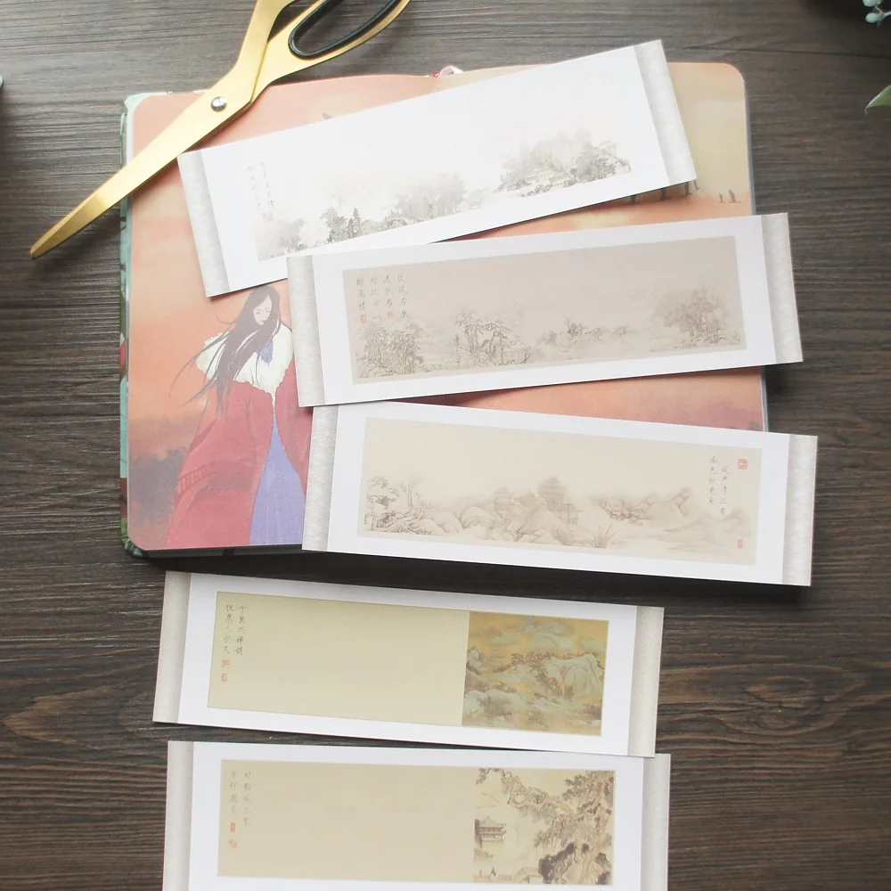 

20 Sheet Picture Scroll of China's Ancient Poetry Design Gift Tag Gift Decoration Scrapbooking DIY Background Paper