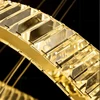 북유럽 스타일 LED 펜던트 조명, 원형 링 크리스탈, 테이블, 식당, 주방 아일랜드용, 밝기 조절 가능, 홈 데코 라인 조명 5