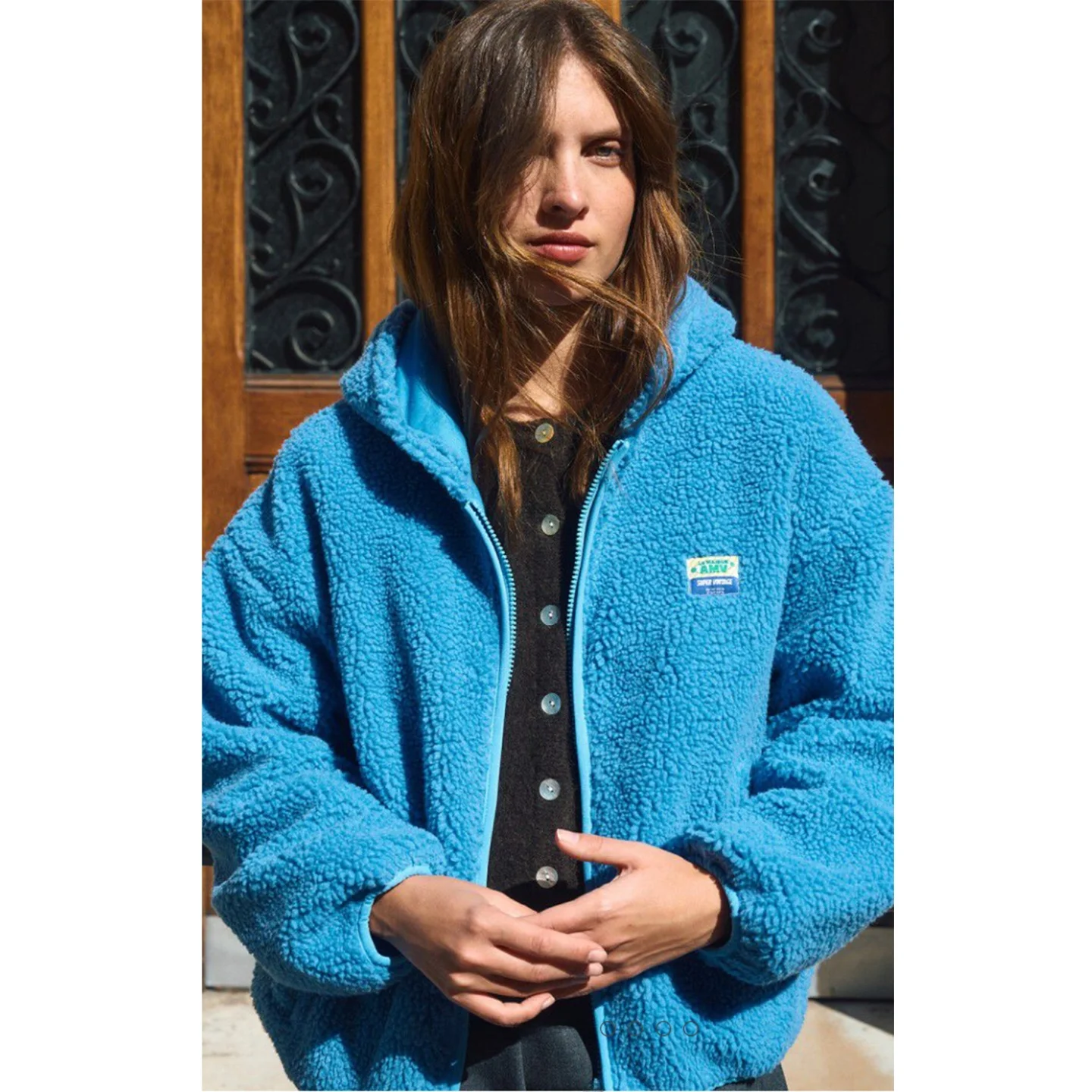 

Ayuko Faionable Multi-Color Hooded Jaet Recycled Fiber Fce Warm Winter Series Women's Casual Sle Long Sve Coat