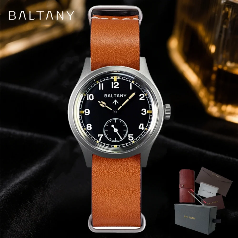 Jam Tangan Mekanik Otomatis Baltany 2025 Pria Baru Seagull ST1701 Bercahaya Baja Tahan Karat Kristal Safir Tahan Air Reloj Hombe