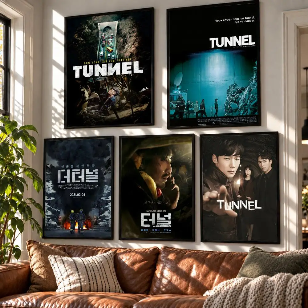 movie Tunnel Poster HD Poster Self Adhesive Waterproof Wall Art Print Bedroom Living Room Modern Decor Gift