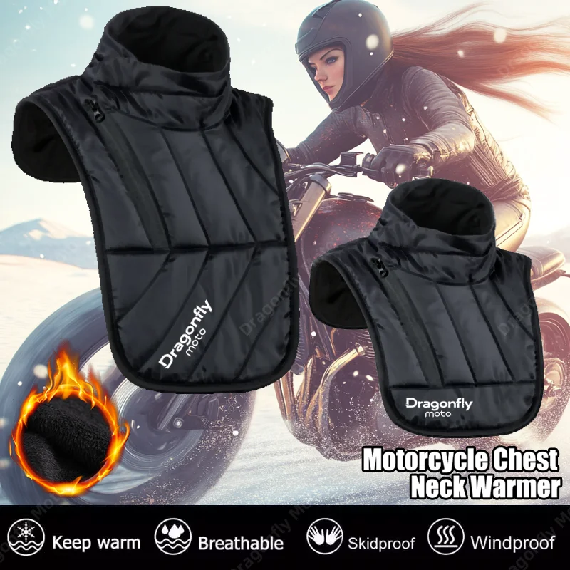 Moto Winter Neck Chest Warmer Windproof Breathable Bib for Royal Enfield Kawasaki Moto Guzzi Interceptor 650 Triumph Bonneville