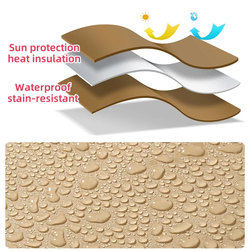 Khaki Knife Scraper Cloth With Thickened Waterproof Coating For Winter Temperature Locking And Warmth Retention