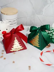 ChristmasTriangle Box Christmas Party Favors Gift Boxs for Christmas Decorations, Merry Christmas Holiday Gift Wrapping Goodie B
