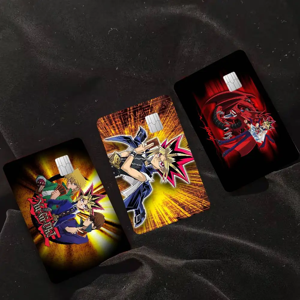 Japanese Manga T-Yu-Gi-Oh Credit Card Skin Stickers For VISA Bank Card Transportation Card Waterproof Sticker Anti-scratch Gift