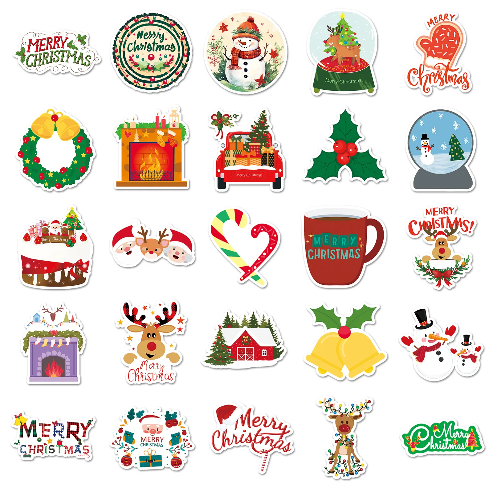 100/50/30PCS Popular Christmas Stickers Cartoon Painted Waterproof Graffiti Decoration DIY Suitcase Cup Guka Account Stickers