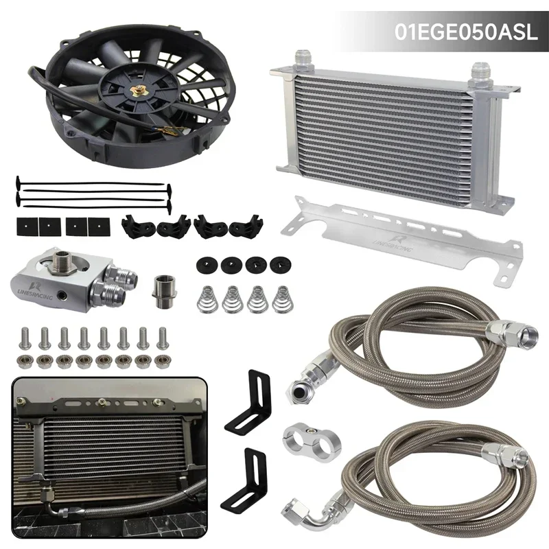 Oil Cooler Kit Universal 19/25 Row +w/ Bracket 7