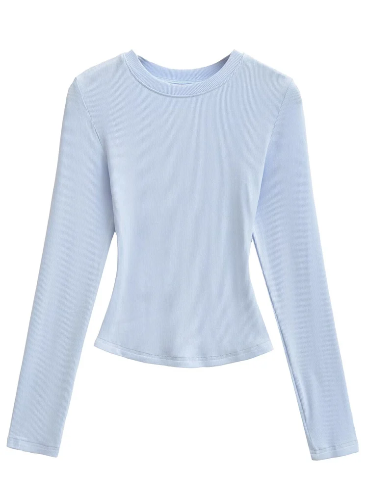 

Kardaian Basic Sexy round Ne Hourglass Waist Long Sve Women's T-irt Slimming Versatile Base Layer irt Top