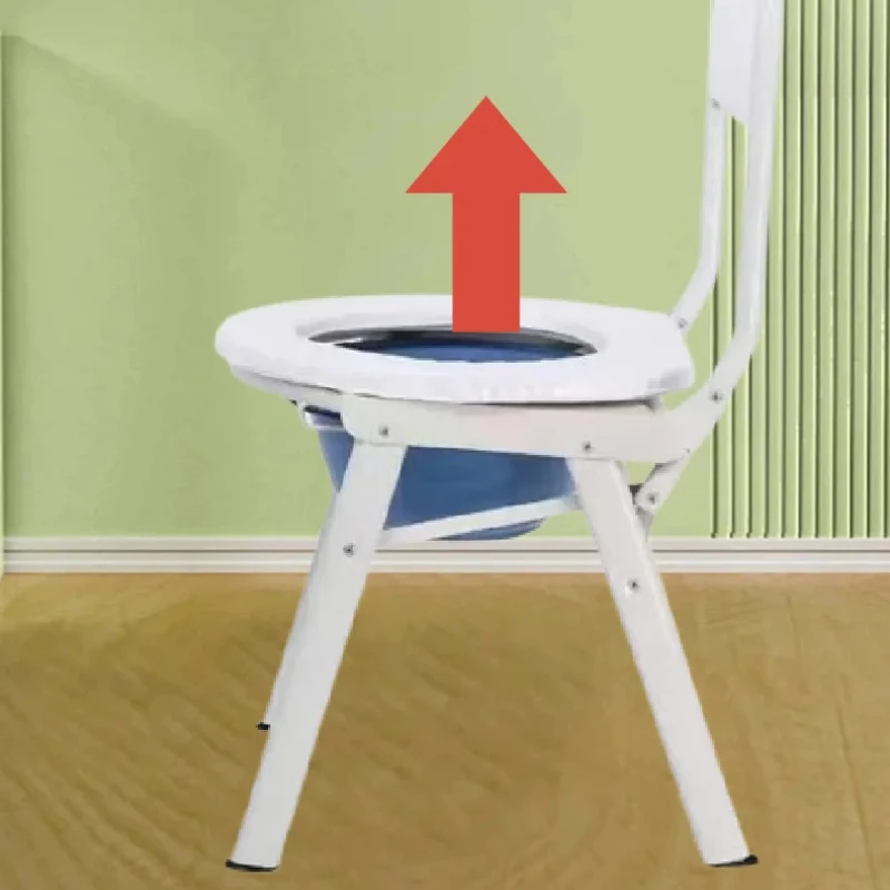 Przenośne krzesło toaletowe składane siedzisko komody mobilny nocnik łazienkowy dla seniorów kobiety w ciąży regulowana wysokość domowe krzesło toaletowe