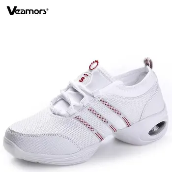 Kadın dans ayakkabıları balo salonu caz Tango Latin dans ayakkabıları bayanlar ayakkabı dans Sneakers nefes yükseklik artırılması