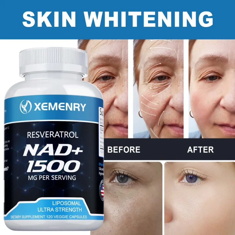 

NAD Supplement 1500mg - Healthy Aging, Supports Cell Regeneration, Boosts Natural Energy, Enhances Focus and Memory