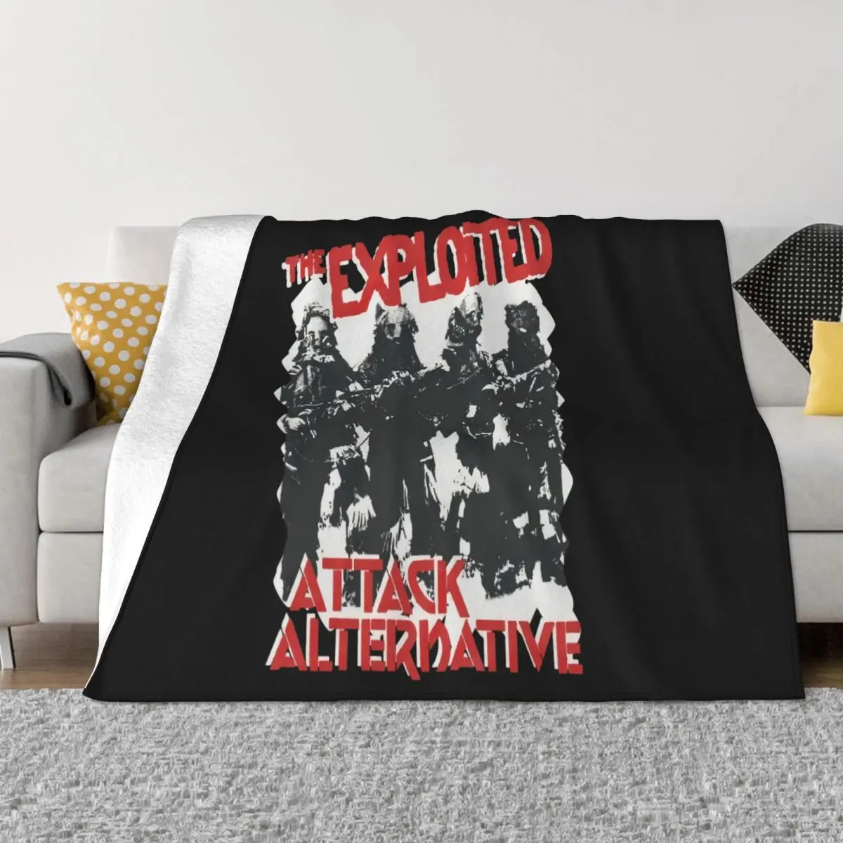 The Exploited Attack Alternative New Official Merch Gbh Discharge Funny Hot Sell Throw Blanket