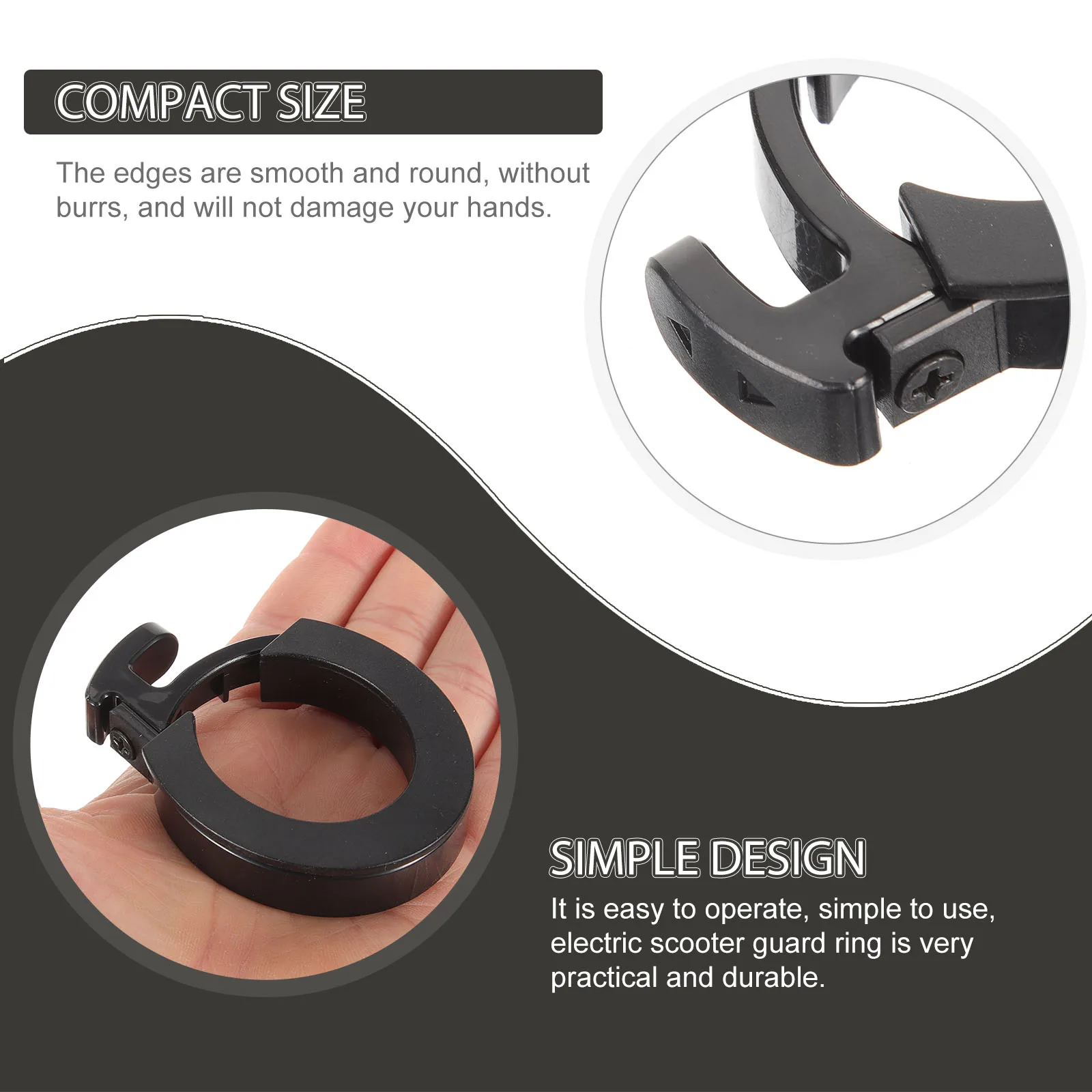

Electric Scooter Guard Ring Circle Buckle Base Combo Parts Smooth Plastic Durable Easy Install Replacement Accessories for M365