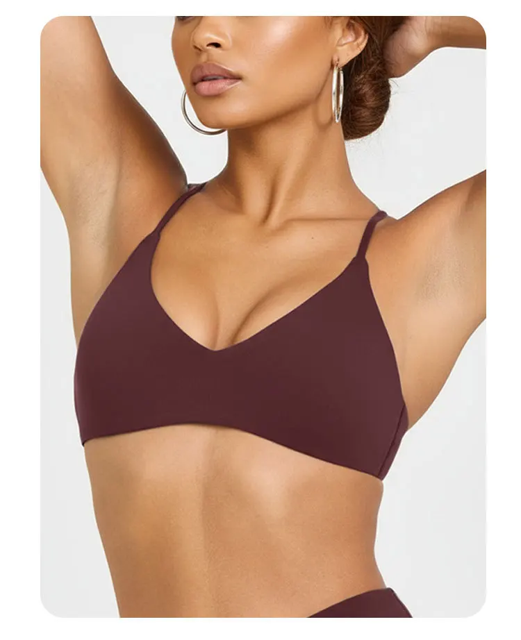 NCLAGEN Easy Lift Ultra Minimal Bralette Sport Bra High Support Women Gym Clothes Fitness Underwear Pilates Workout Yoga Top