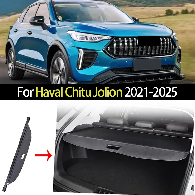 Car Trunk Cargo Cover for Haval Chitu Jolion Pro 2021~2025 Retractable Parcel Rack Waterproof Shield Privacy Auto Accessories