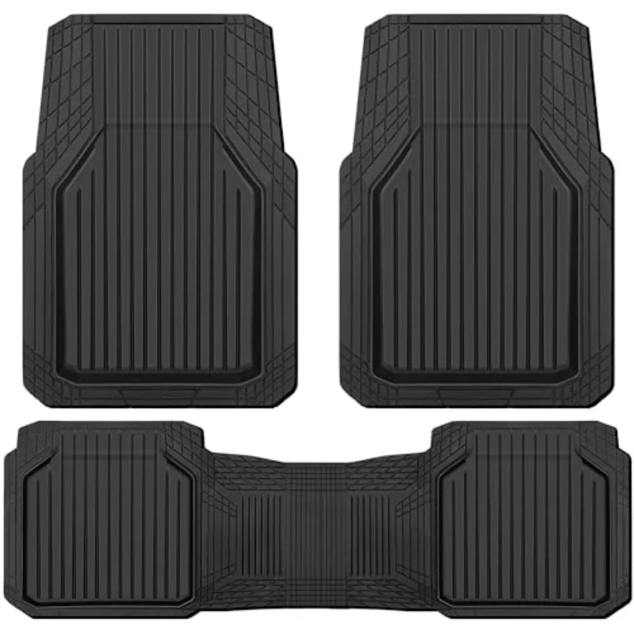 

Heavy Duty Rubber Floor Mats for Car, Waterproof Liner Deep Dish Car Mats Full Sets, Universal Trim to Fit for SUV Truck Sedans