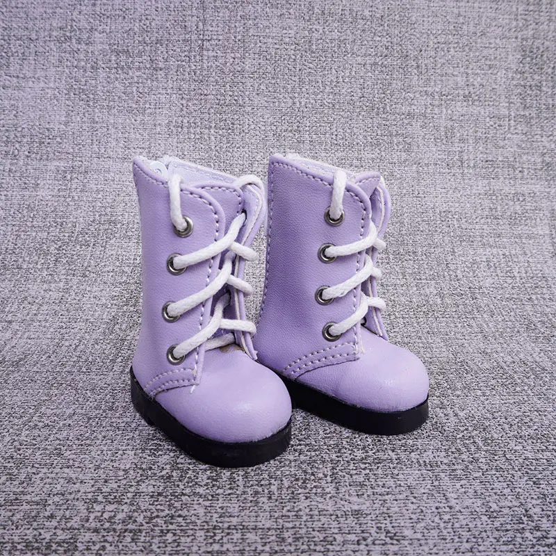 1/6 BJDドールシューズ ハンドメイド 4.2cm * 2cm ミッドチューブブーツ 無地 ラウンドトゥ 細ベルト 厚底シューズ ドールアクセサリー おもちゃ